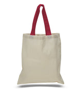 Economical Tote Bag With Red Handles 