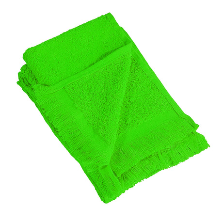 Durable Fringed Towel Lime