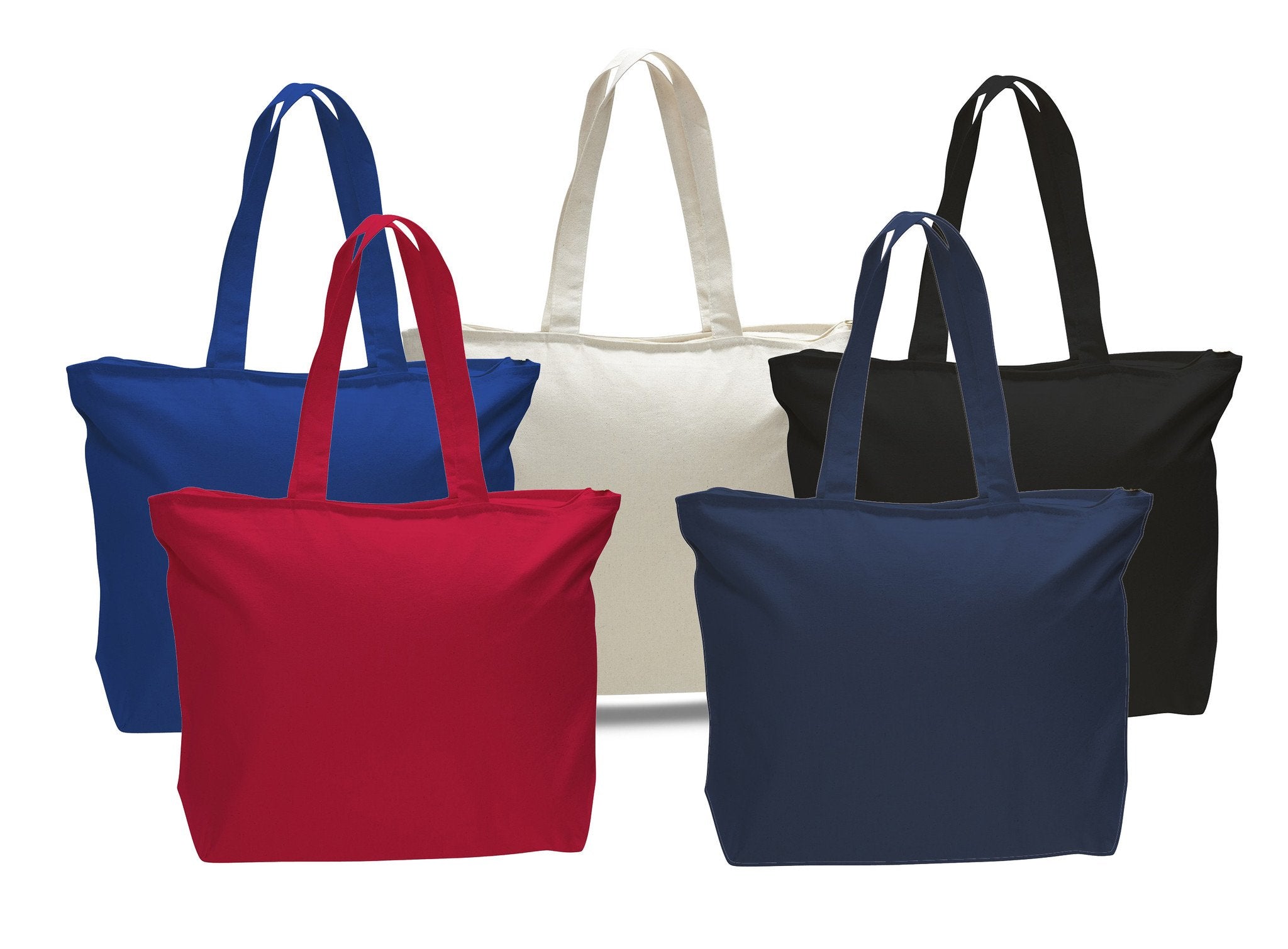 Zip top hotsell canvas tote bag