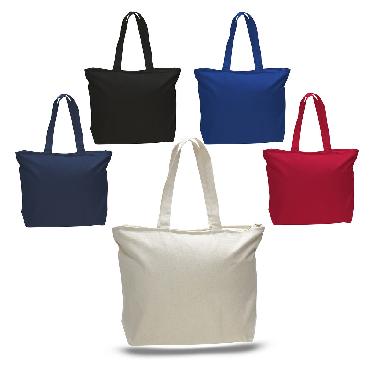 Heavy Canvas Tote bag with Zipper - Zippered Tote Bags