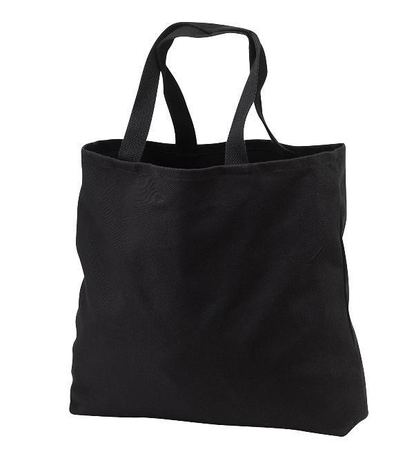 Cheap Blank Heavy Cotton Denim Convention Tote Bag in Black