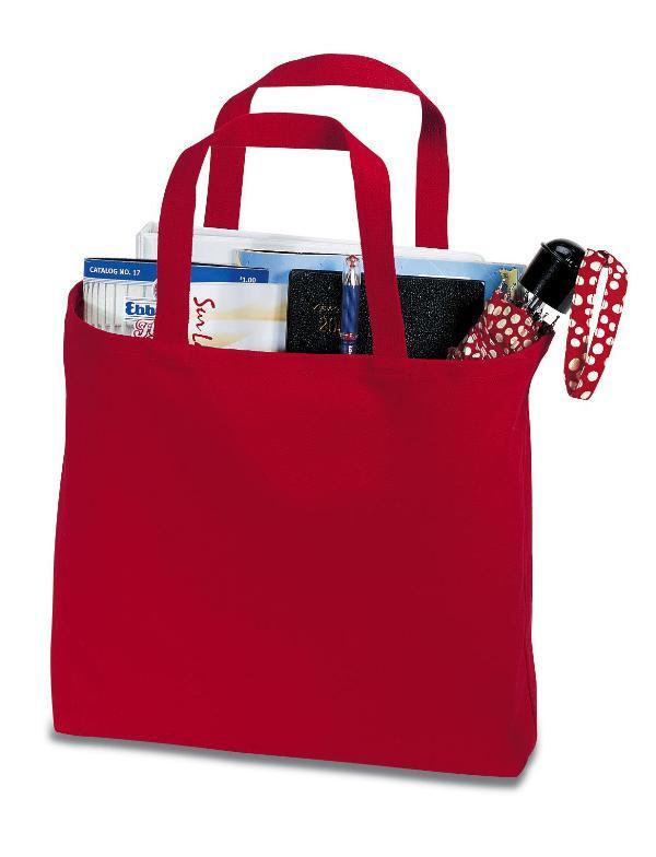 Cheap Heavy Cotton Denim Convention Tote Bag in Red Color