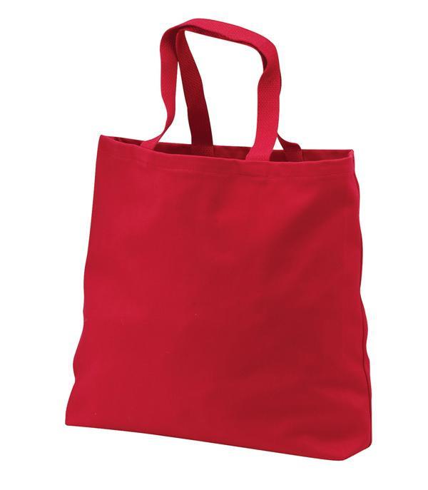 Cheap Heavy Cotton Denim Convention Tote Bag in Red