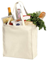 Blank Over-the-Shoulder Grocery Tote Bags in Natural