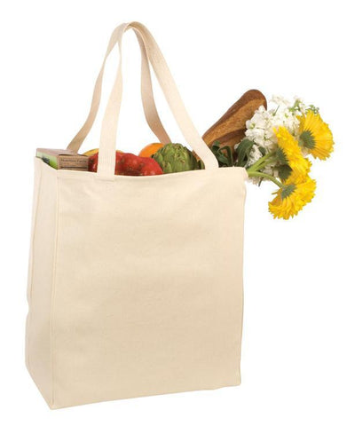 72 ct Over-the-Shoulder Cotton Twill Grocery Tote Bag - By Case