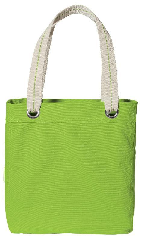 Colorful Cotton Canvas Allie Tote Bag with Interior Lining