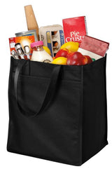 Extra-Wide Cheap Grocery Tote Bag Black