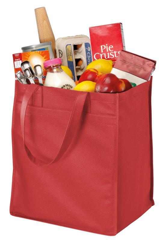 Durable Extra-Wide Polypropylene Tote Bag Red