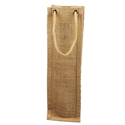 Custom Hunter Jute Triple Wine Bottle Carriers can be branded with you