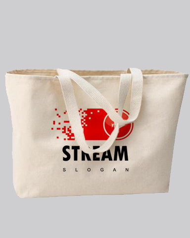 Oversized Jumbo 100% Twill Cotton Tote Bags Customized - Personalized Tote Bags With Your Logo - TF290