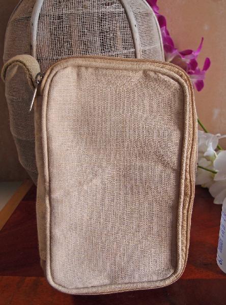 Canvas Zippered cosmetic Bag Travel Dopp Kit