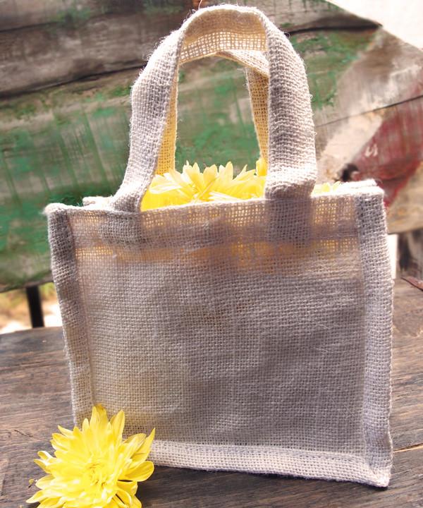 25Set Reusable Burlap Gift Bags with Drawstring, 4x6