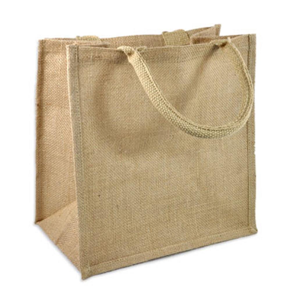 48 ct Square Burlap Bags Wholesale Jute Tote Bags W Deep Full Gusset