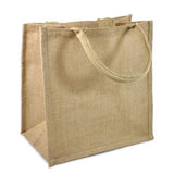 48 ct Square Burlap Bags - Wholesale Jute Tote Bags W/Deep Full Gusset - By Case