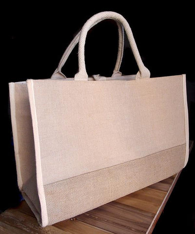 Tote Bag Jute Burlap Personalized Natural Jute Tote Bag -  Denmark