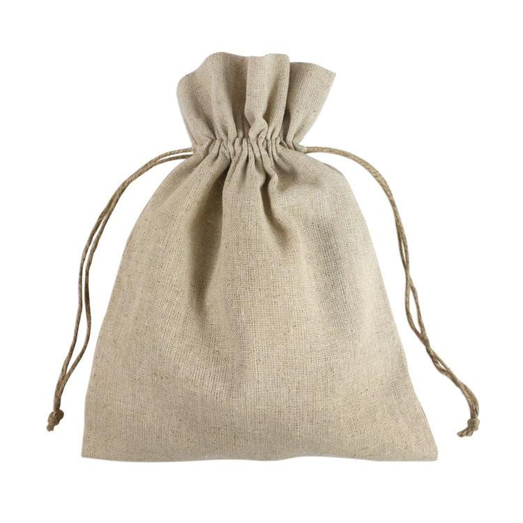 100% Cotton Canvas Value Drawstring Pouches / Favor Bags (Pack of 12)