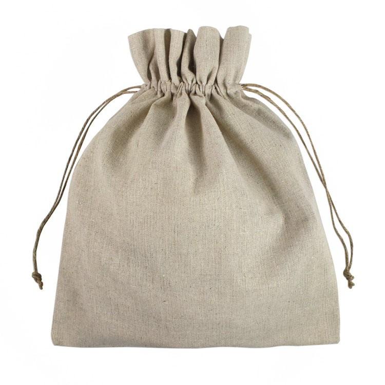 Natural Muslin Favor Bags with Cotton Drawstring Closure (Pack of 12)