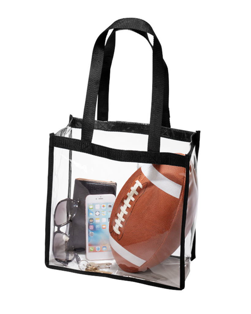 Stadium Approved Clear Bag Transparent Vinyl PVC Tote Bag Long Shoulder  Utility Handbag for Work,School,Outdoor,Beach,Shopping