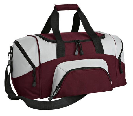 Poly Colorblock Small Sport Duffel With Zippered Pockets