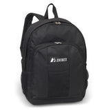 Wholesale Black Backpack W/ Front & Side Pockets Cheap