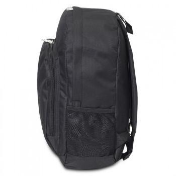 Durable Black Backpack W/ Front & Side Pockets Side Cheap