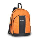 Wholesale Orange / Black Backpack W/ Front & Side Pockets Cheap
