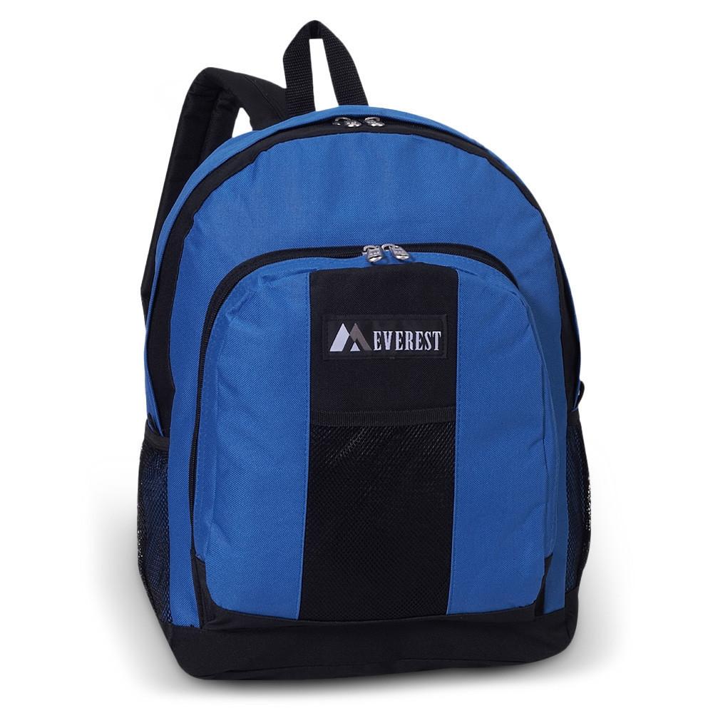 Cheap Royal Blue / Black Backpack W/ Front & Side Pockets Wholesale