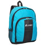 Discount Turquoise / Black Backpack W/ Front & Side Pockets Cheap