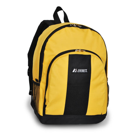 Wholesale Yellow / Black Backpack W/ Front & Side Pockets Cheap