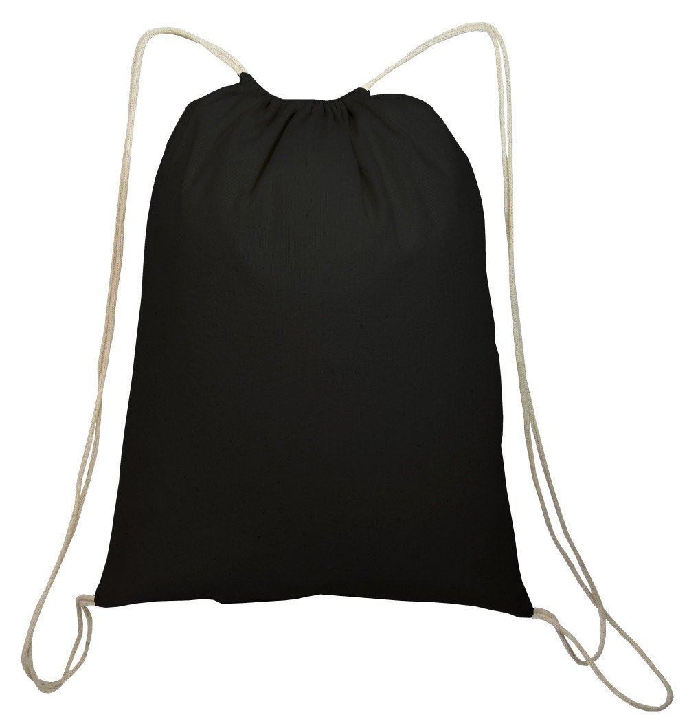 black-cotton-sport-drawstring-bag
