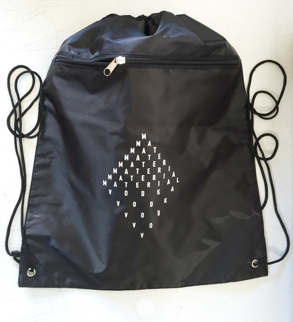 Polyester Value Drawstring Bags with Front Zippered Pocket - POL11