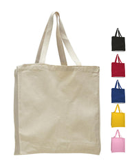 Large Recycled Cotton Canvas Tote Bag w/Full Gusset - RC241