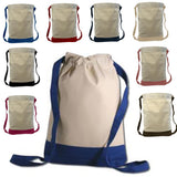 Two Tone Canvas Sport Backpack / Drawstring Bag BPK390