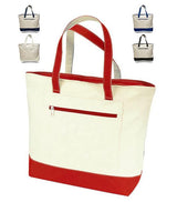 Heavy Canvas Tote Bags with Zipper for Shopping