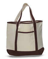 Inexpensive Chocolate Canvas Deluxe Tote Bag