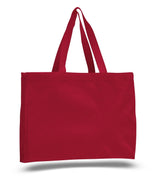 Full Gusset Heavy Canvas Economical Tote Bags Red