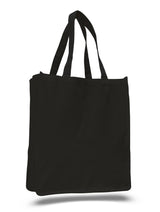 Cheap Heavy Canvas Shopper Tote Bags in Black