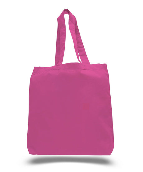 Economical Cotton Tote Bags Hot Pink Color