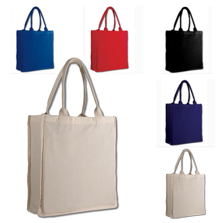 12 ct Fancy 100 Cotton Shopper Tote Bags Wholesale By Dozen