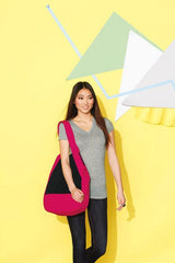 On-the-Go Cotton Canvas Tote Bag with Magnet Snaps Closure