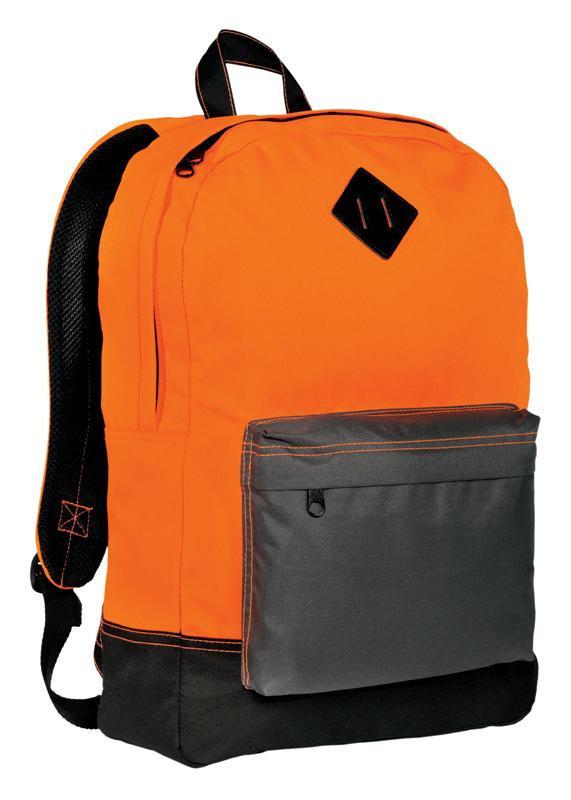Retro Backpack with Multiple Pockets and Media Port
