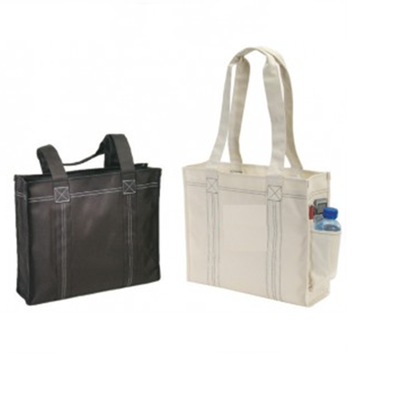 Polyester Deluxe Tote Bag with Easy Access Side Pocket