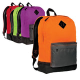 Retro Backpack with Multiple Pockets and Media Port