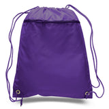 Poly Drawstring Backpack Purple