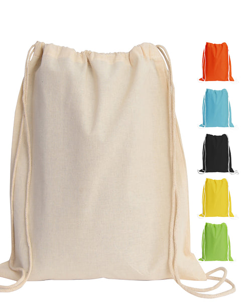 Imprinted Westport Cotton Drawstring Cinch Bags