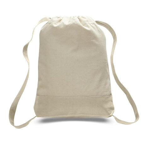 Two Tone Canvas Sport Backpacks / Wholesale Drawstring Bags - BPK57