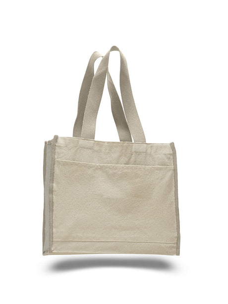 Wholesale Natural Canvas Tote Bag with Colored Trim