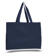 Full Gusset Canvas Cheap Tote Bags Navy