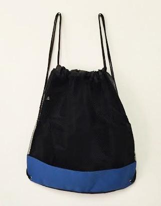 12 ct Large Poly-Mesh Bag / Drawstring Backpack - By Dozen