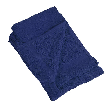 Economical Fringed Towel Navy